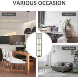 Portland 3 Shelf Rustic Brown Floor Lamp - Size: 26 x 26 x 160cm - Wilko - thumbnail 7