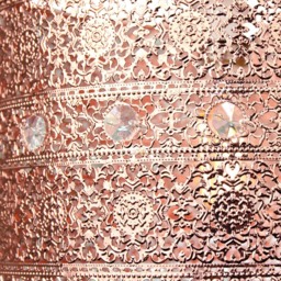 Happy Homewares Polished Copper Acrylic Gem Moroccan Style Chandelier Pendant Shade - Size: 17 x 24 x 24cm - Brown - Wilko - thumbnail 4