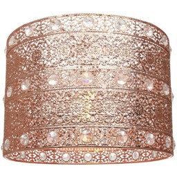Happy Homewares Polished Copper Acrylic Gem Moroccan Style Chandelier Pendant Shade - Size: 17 x 24 x 24cm - Brown - Wilko - thumbnail 5