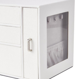 H&O Direct 4 Drawer White Jewellery Box with Side Display Window - Size: 17 x 25 x 15cm - Wilko - thumbnail 5