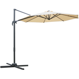 Outsunny Beige Cantilever Roma Parasol 3m - Cream - Wilko - thumbnail 1