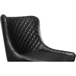 Julian Bowen Luxe Black Faux Leather Bar Stool - Size: 55 x 47 x 106cm - Wilko - thumbnail 5
