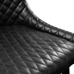 Julian Bowen Luxe Black Faux Leather Bar Stool - Size: 55 x 47 x 106cm - Wilko - thumbnail 6