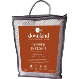 Downland Copper Infused Mattress Protector White Double - Wilko - thumbnail 1