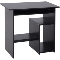Portland Compact Small Office Desk Black - Size: 80 x 45 x 73cm - Wilko - thumbnail 3