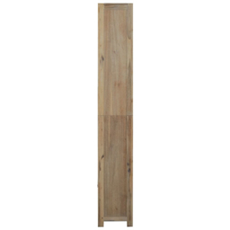 vidaXL 7 Shelf Natural Solid Acacia Wood Tall Bookcase - Size: 200 x 80 x 30cm - Brown - Wilko - thumbnail 5