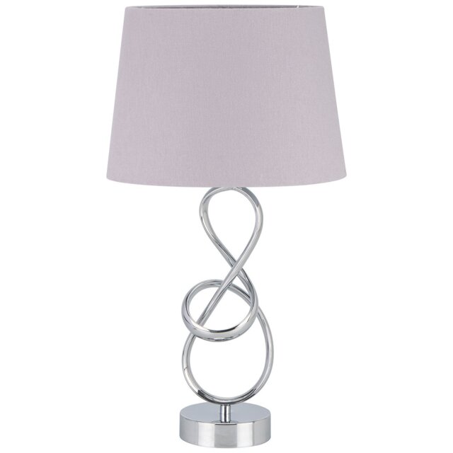 Silver Sculpture Modern Ornate Table Lamp - Size: 28 x 52 x 28cm - Wilko - image 1