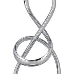 Silver Sculpture Modern Ornate Table Lamp - Size: 28 x 52 x 28cm - Wilko - thumbnail 5