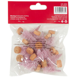Pack of 20 Miniature Craft Trees - Pink - Wilko - thumbnail 3