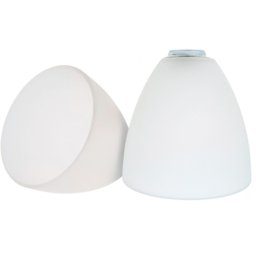Happy Homewares Frosted White Glass Shade 2 Pack - Size: 12 x 15 x 15cm - Wilko - thumbnail 4