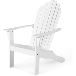 Costway White Slatted Acacia Wood Adirondack Lounger Chair - Wilko - thumbnail 3