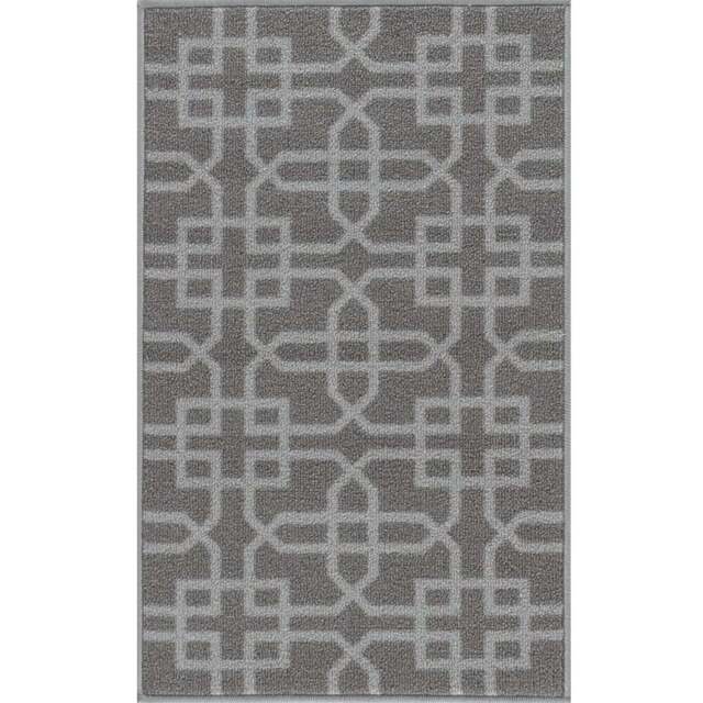 Desire Rugs Havana Dark Grey Cubed Trellis Anti Slip Door Mat 90 x 57cm - Size: 57 x 90cm - Wilko - image 1