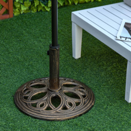 Outsunny Bronze Tone Round Patio Umbrella Base Stand - Size: 33.5 x 45 x 45cm - Wilko - thumbnail 3