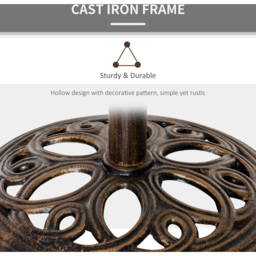Outsunny Bronze Tone Round Patio Umbrella Base Stand - Size: 33.5 x 45 x 45cm - Wilko - thumbnail 5