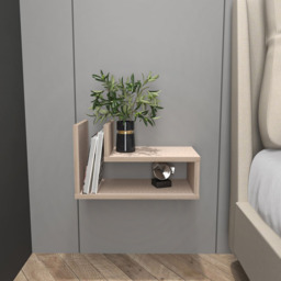 Decorotika Lara 2 Shelf Cottonbeige L Shaped Floating Bedside Table - Cream - Wilko - thumbnail 7
