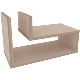 Decorotika Lara 2 Shelf Cottonbeige L Shaped Floating Bedside Table - Cream - Wilko - thumbnail 3