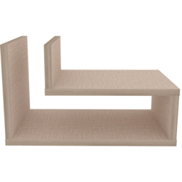 Decorotika Lara 2 Shelf Cottonbeige L Shaped Floating Bedside Table - Cream - Wilko - thumbnail 5