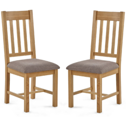 Julian Bowen Mallory Set of 2 Dining Chair - Wood - Wilko - thumbnail 3