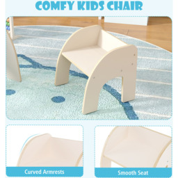 Costway White Wooded Toddler Kids Desk Set - Size: 60 x 59 x 50cm - Wilko - thumbnail 7