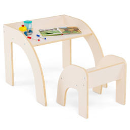 Costway White Wooded Toddler Kids Desk Set - Size: 60 x 59 x 50cm - Wilko - thumbnail 3