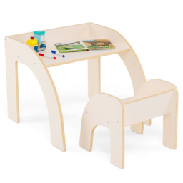 Costway White Wooded Toddler Kids Desk Set - Size: 60 x 59 x 50cm - Wilko - thumbnail 5