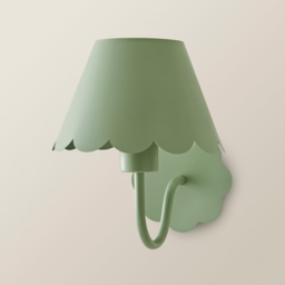 ValueLights Hallie Green Scallop Rechargeable Wall Light - Size: 23.5 x 19 x 19cm - Wilko - thumbnail 4