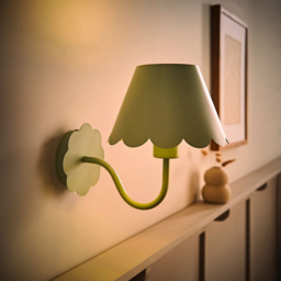 ValueLights Hallie Green Scallop Rechargeable Wall Light - Size: 23.5 x 19 x 19cm - Wilko - thumbnail 3