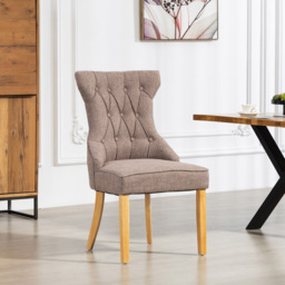 Artemis Home Tiana Set of 2 Dark Brown Fabric Dining Chair - Wilko - thumbnail 7