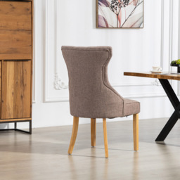 Artemis Home Tiana Set of 2 Dark Brown Fabric Dining Chair - Wilko - thumbnail 5