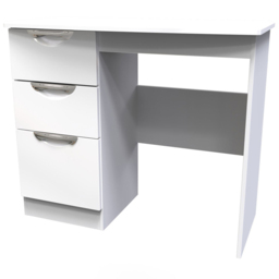 Crowndale Camden 3 Drawer White Gloss Dressing Table - Size: 42 x 93 x 80cm - Wilko - thumbnail 3