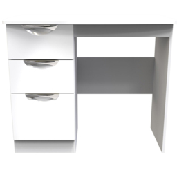 Crowndale Camden 3 Drawer White Gloss Dressing Table - Size: 42 x 93 x 80cm - Wilko - thumbnail 4
