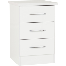 Seconique Nevada White 4 Piece Bedroom Furniture Set - Size: 2 Door - Wilko - thumbnail 5
