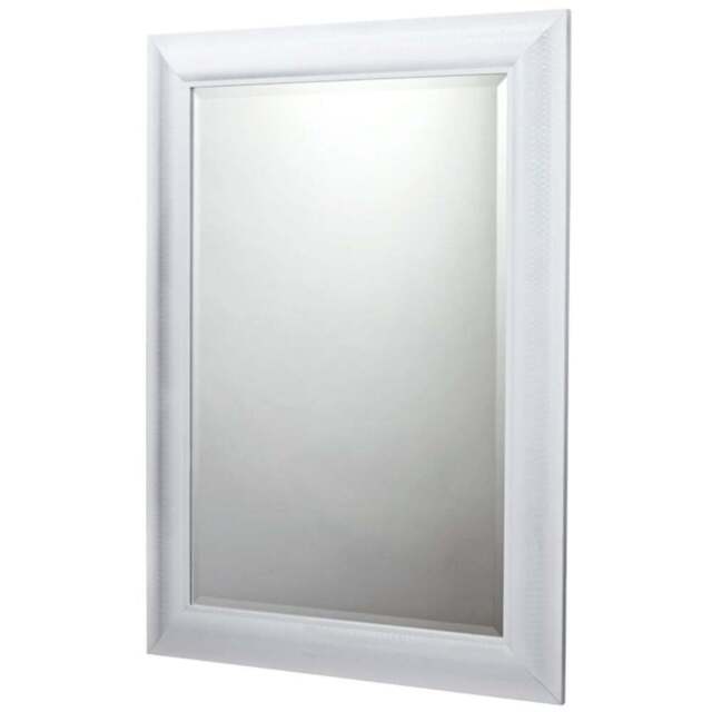 Yearn White Textured Wall Mirror 130 x 77cm - Wilko - image 1
