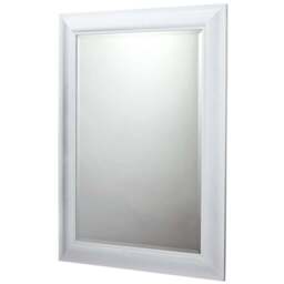 Yearn White Textured Wall Mirror 130 x 77cm - Wilko - thumbnail 1