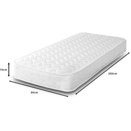Starlight Beds European Small Single White Zig Zag Hybrid Memory Foam and Spring Mattress - Wilko - thumbnail 6