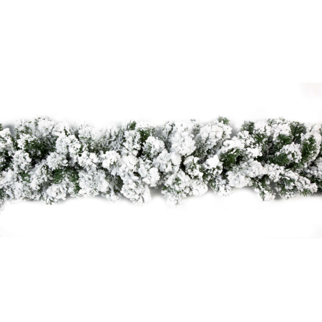 Premier Snow Flocked Pine Christmas Garland with Glitter Finish 270cm - Green - Samuel Alexander - Wilko - image 1