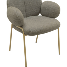 Dorel Iwama Set of 2 Dark Mink Teddy Fabric Dining Chair - Mink Brown - Wilko - thumbnail 7