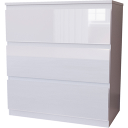 Vida Designs Glinton 3 Drawer White Chest of Drawers - Wilko - thumbnail 3