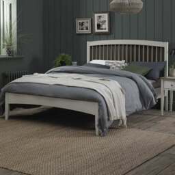 Bentley Designs Whitby King Size Scandi Oak and Soft Grey Spindle Low Footend Bedstead - Wilko - thumbnail 1