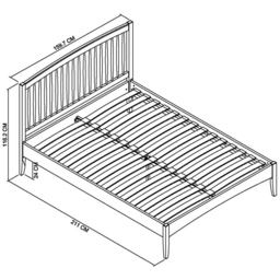 Bentley Designs Whitby King Size Scandi Oak and Soft Grey Spindle Low Footend Bedstead - Wilko - thumbnail 5