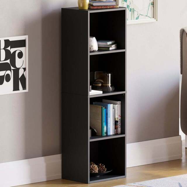 VIDA DESIGNS Oxford 4 Shelf Black Bookcase - Wilko - image 1