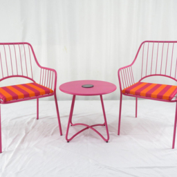 Esme Solar Bistro Set - Pink - Size: 2 Seater - Wilko - thumbnail 3