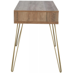 Interiors by Premier Flori 3 Drawer Veneer Desk - Size: 120 x 55 x 79cm - Brown - Wilko - thumbnail 7