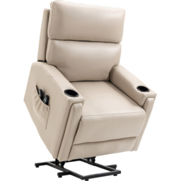 Portland Beige Electric Recliner Massage Chair - Size: Single - Cream - Wilko - thumbnail 3