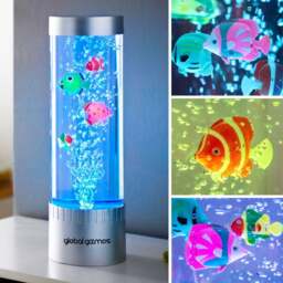 Global Gizmos Silver Fish Water Bubble Lamp 32cm - Size: 11 x 11 x 37cm - Multi - Wilko - thumbnail 7