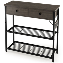 Costway Grey Entryway Narrow Console Table - Size: 93 x 39 x 19cm - Wilko - thumbnail 3