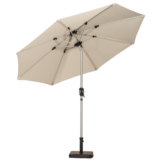 Royalcraft Cream Crank and Tilt LED Parasol 2.7m - Wilko - image 1