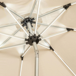 Royalcraft Cream Crank and Tilt LED Parasol 2.7m - Wilko - thumbnail 7