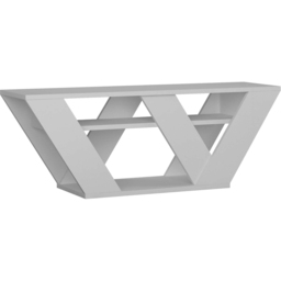 Decortie Pipralla 2 Shelf White Modern TV Unit - Size: 40 x 110 x 30cm - Wilko - thumbnail 3