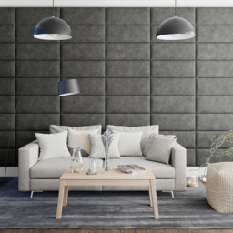 Aspire EasyMount Granite Kimiyo Linen Upholstered Wall Mounted Headboard Panels 8 Pack - Grey - Aspire Beds - Wilko - thumbnail 4